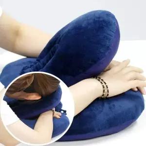 [하프클럽/알티피아]목베게 낮잠용목베게 네이비 사무실 목쿠션 낮잠용