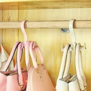 파스텔톤 가방걸이 4color 다용도 이중 가방 정리 가방옷걸이_24108786