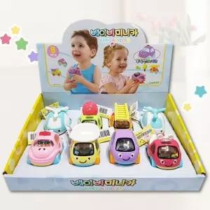 베이비미니카 8개세트 미니카 후릭션 베이비카/탈것/아기/자동차/여아/남아/작동/무소음/애기/완구/운전