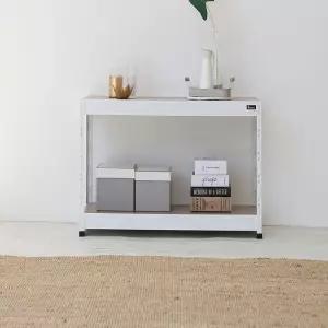 견고한 안전성 철제선반 2단 가로 100 높이 90 수납장/수납/틈새/코너/선반/화분/스피드/창고/진열/다용