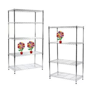 튼튼한 철제 메탈 앵글 선반 와이어 랙 조립식 900/행거/수납/틈새/코너/화분/스피드/창고/진열/다용