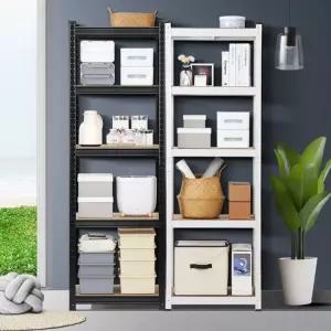 600x300x1800 5단 무볼트 조립식앵글 베란다선반 창고/정리/경량/랙/조립/펜/트리/행거/앵글/수납/틈새