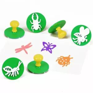 키즈아트 스탬프숲속곤충나라 6종 세트/숫자/도장/미술/준비물/재료/한글/어린이집/유아/장난감/어린이