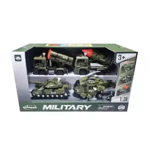 4P긴급출동 군용차세트 자동차 미니카 밀리터리