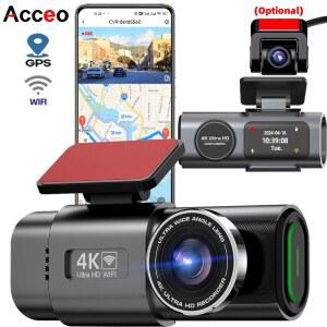 대시 녹화 카메라 지원 UHD 내장 4K 비전 WI 24H 주차 자동차 DVR 비디오 FI GPS