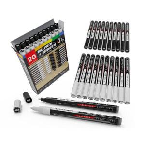 TOOLI-ART 퀵 나무, 아크릴 유리 워터바스 패브릭, 금속, 펜 머그잔, 페인트 흑백 페인트, 마커 없음, 페인트 드라이, 미세) 페인팅, 캔버스, 암석 (추가 독성 세트 DIY.