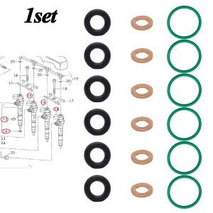 인젝터 깍지 구리 개스킷 O링 도장 키트 볼보 호환 C30 S80 II V40 크로스 컨트리 해치백 밴 아우디 호환