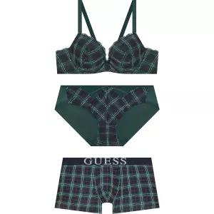 게스언더웨어 홀리데이 글렌체크 와이어 커플 속옷세트DWBRB11CC
