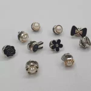 패션브로치 옷여밈단추 옷핀뱃지 혼합믹스 10개 매너브로치 브로치