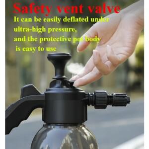 2L 핸드 펌프 폼 스프레이어 - 스노우 건 노즐 (압력 완화 밸브 ) 세차 및 유리창 청소에