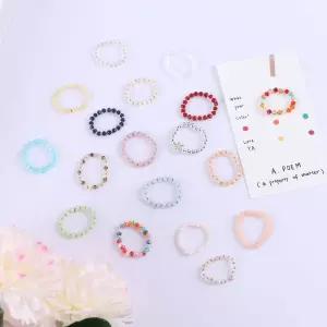 21color 천연 원석 비즈 반지 링/동백이 담수진주 RING 진주반지 여자반지