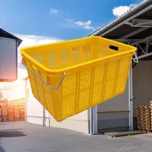 바퀴바구니 고리O바퀴X/플라스틱 이사박스 사각소쿠리 수납바구니