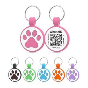 누구의 디 코드 프로필 다중 온라인 품종 QR 태그, (작은 1, 액세서리, ID 없음, 조용한 가벼운, 반려동물 비상 고양이 페이지, 징징 태그 실리콘, 칼라 - 가능한 수정 연락처, 장미)