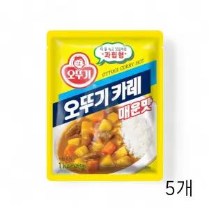 오뚜기 카레 매운맛 1kg X 5개 대용량 업소 분말카레