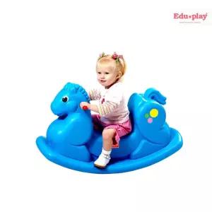 블루 흔들말 아기 유아 장난감 말타기 시소 붕붕카