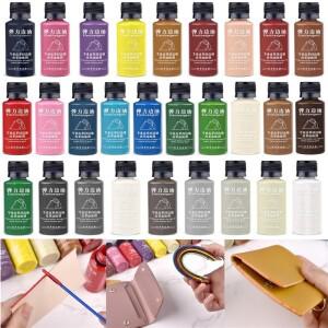30ml 스트레치 매트 가죽 가장자리 페인트 오일 염료 컬러 코트 수리 랩 액체 DIY 신발 안료