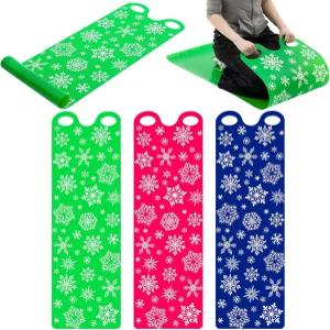 레이도 54인치 대형 눈썰매 유연한 플라잉 카펫 눈송이 슬라이더 매트 썰매 장비 눈 경량 롤업 스노우보드