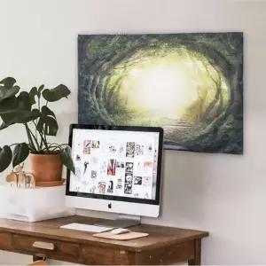 사무실가랜드 대형 패브릭 포스터 둥근숲 S/그림/장식/스티커/액자용/레트로/빈티지/가리개/가림막/사진