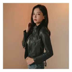 이태원포스트 이태리 온리프랭크 베지터블 양가죽 여성 버튼 라이더 자켓