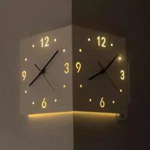 코너 양면 인테리어 모던 코너시계 벽시계 무소음 디자인