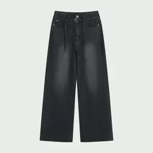 [행텐][행텐]여성 울트라 소프트 벨트 슈퍼와이드 데님팬츠_057(10560-155-202-10)