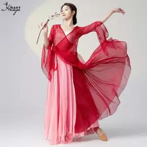 핑크 벨리스타일 고전무용 쉬폰 상의 성가복 한국무용