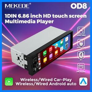 MEKEDE 차량용 멀티미디어 비디오 플레이어 HD 터치 스크린 안드로이드 시스템 범용 무선 카플레이 자동 FM