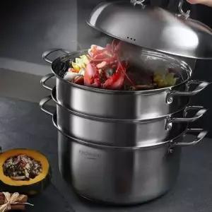 스텐 인덕션 3단찜솥 냄비 32cm 계란삶는냄비 국물냄