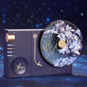 시디플레이어 Bilibili CD 플레이어 휴대용 무선 블루투스 HIFI 앨범 플레이어 음악 워크맨 광학 헤드폰 지원 레트로 패션