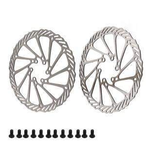 자전거 디스크 브레이크 로터 경량  열 방출 강철 고경도 산악 2개