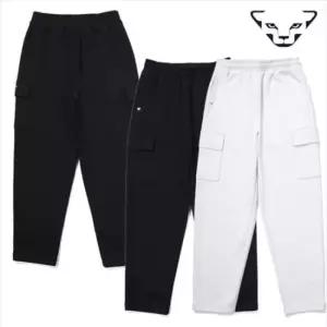 다이나핏 여성 포슬린 일자핏 가을 간절기 면트레이닝 카고팬츠 블랙 그레이 YWU23339UJB