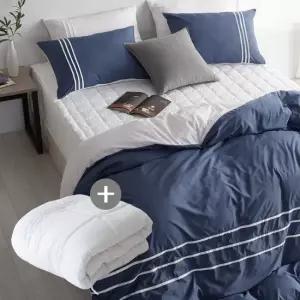 에스데코 LEO마이크로100프로 진드기방지 이불매카솜세트EK블루