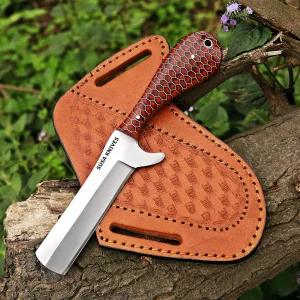 SUSA 나이프 수제 1095 스틸 불 커터 팬케이크 가죽 칼집이 있는 카우보이 남성용 선물 (OG COUPER)