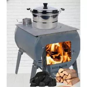 화목난로 주물 화덕 오븐형 캠핑용 장작난로 펜션 바베큐 야외