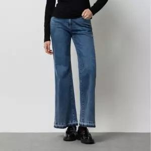 시슬리 밑단 워싱 슬림 부츠컷 데님팬츠SADP05511 365250