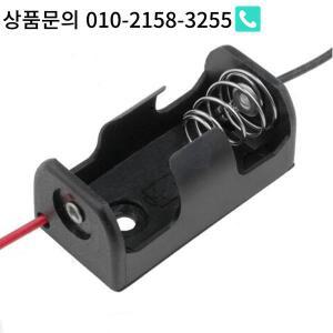 30개 14250 배터리 홀더 1/2AA 케이스 CR2 박스(빨간색 및 검정색 와이어 )