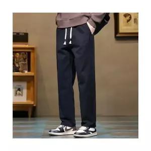 남성 데일리 배기핏 바지 추동 빅사이즈 캐쥬얼 의 긴 밑단 털갈이 트렌드 스포M4