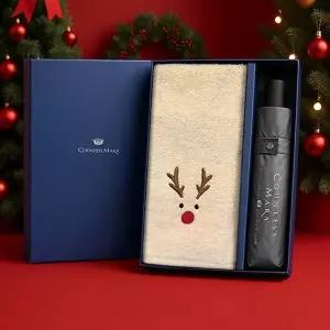 [하프클럽/]송월 크리스마스 답례품 선물세트(루눈산세면타올1 CM3단폰지우