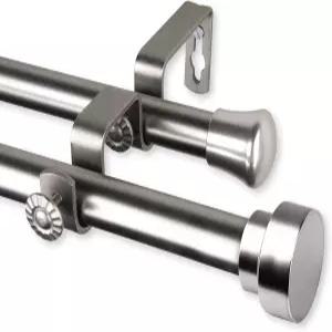 로드 데신 4737285 토퍼 더블 커튼 34인치 다이아 세트 새틴 니켈 2848