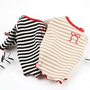 코코아허니 815G 빨강 리본 단가라 티애완견옷 강아지 라티 라셔츠 강아지라 셔츠