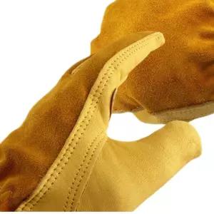 SAFETY 캠핑용 작업용 소가죽 고급형 손보호장갑 L형 L