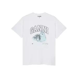 가니 여성 베이직 저지 더키 릴렉스드 티셔츠 브라이트 화이트 T4290-1511066012