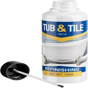 러블 3.5온스 욕조 및 타일 마감 키트 주방용 터치업 페인트 싱크대 샤워기 유리섬유