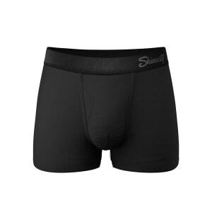 볼용 파우치가 있는 샤이니 볼 해먹 남성 트렁크 속옷, 초부드러움, 수분 흡수, 모달 3인치 인심