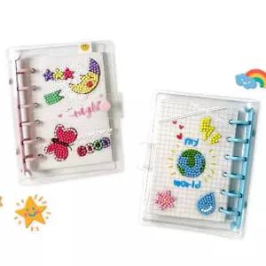 (TD) (취미키트) 다이어리 다꾸 보석십자수 세트만들기 다꾸스티커 6공 무지 투명 만들기재료 유치원 게시