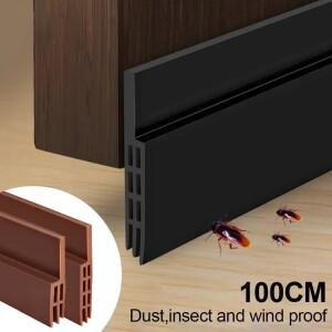 실리콘 문짝 드래프트 익스클루더 하단 실링 스트립 테이프 웨더스트립 방수 방풍 방음 100cm