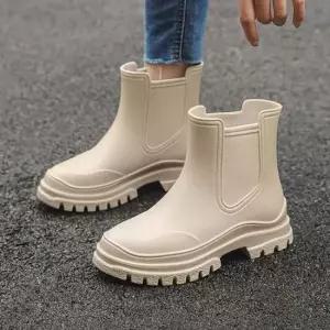 여성 3컬러 첼시 앵클 데일리 레인부츠 레인32