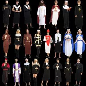 옷 수녀복 선교사 목사 코스프레 의상 마리아 남자 예수