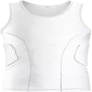 패드가 있는 남성 패딩 축구 셔츠 가슴 갈비뼈 보호 심장 보호대 스턴룸 프로텍션 야구 농구용