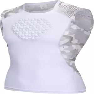 야구 축구 라크로스를 위한 유소년 가슴 보호 소프트볼 패딩 셔츠 하트 가드 흉골